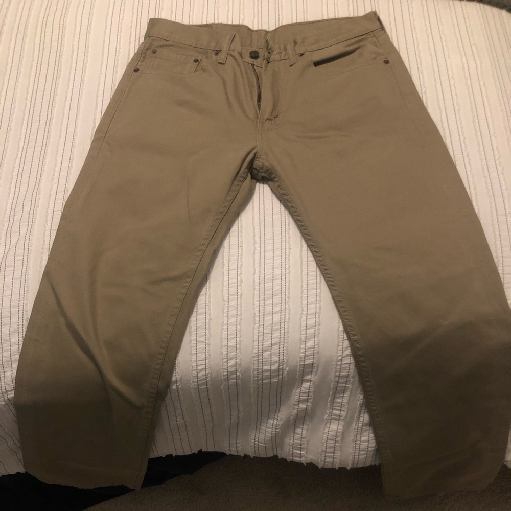 Mens Levi's 505 Khaki Pants